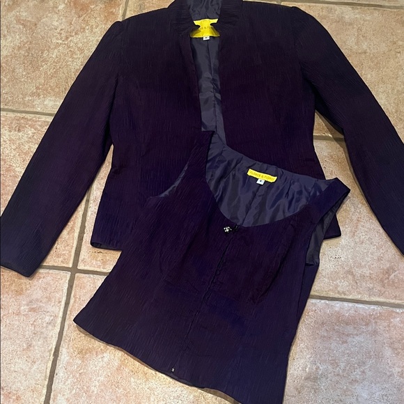 Flores&Flores sleeveless top and jacket set. Size 6. Deep purple. - Picture 1 of 10